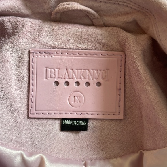BlankNYC plus size blush pink suede jacket - 1X - Originally $198 - like new - Picture 2 of 6